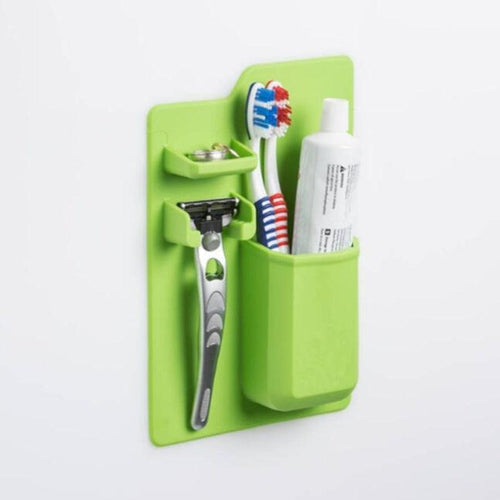 Grøn tandbørsteholder til væg - Smykkeholder og Trimmerholder