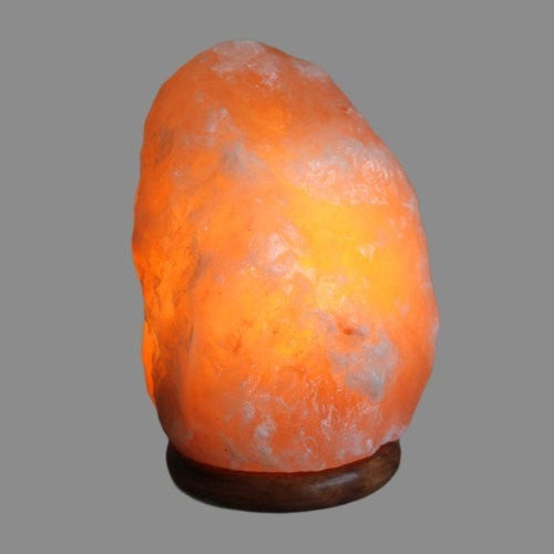 Himalaya saltlampe med træfod 3-5 kg + lysdæmper